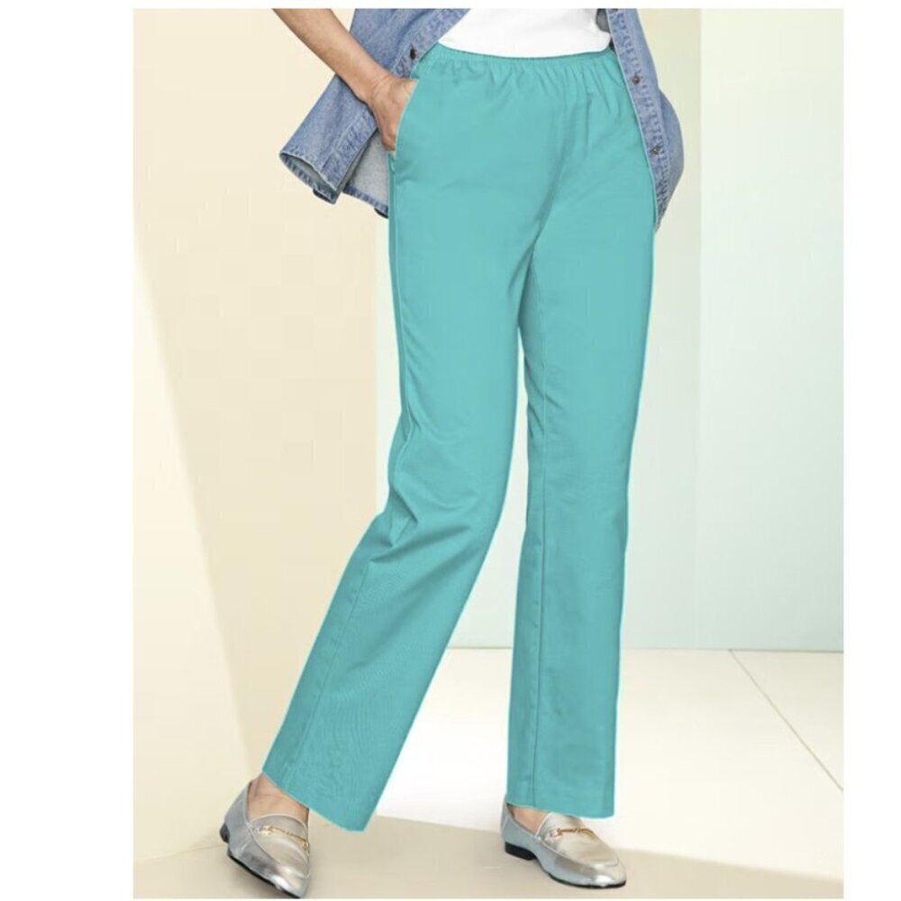 Draper's & Damon's New Women's Classic Comfort Straight Leg Pull-On Pants